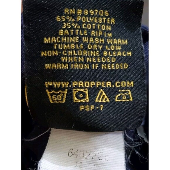 Propper 89706 Navy Blue Long Sleeve Tactical Button Up Shirt (No Show Buttons) - Picture 8 of 8